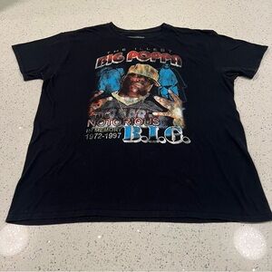 VTG NOTORIOUS B.I.G. Black Big Poppa In Memory Graphic 100% Cotton T-Shirt XL